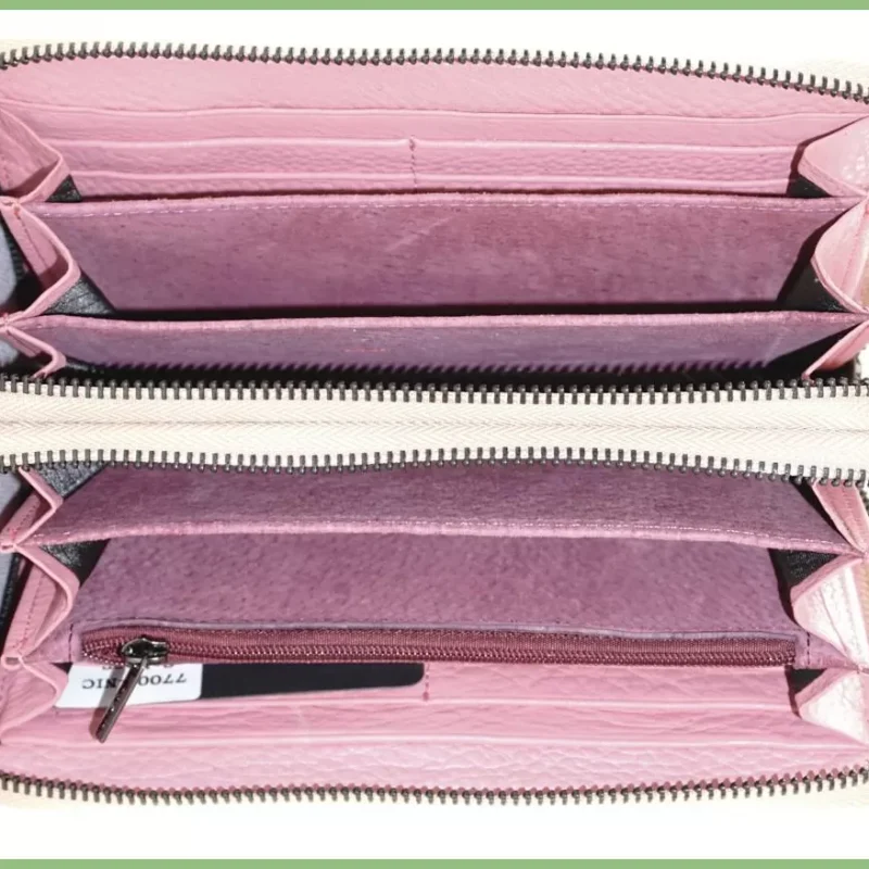 Lorenti duplarekeszes női bőr pénztárca, rózsaszín taskaplaza-hu 4