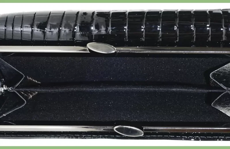 Lorenti női bőr pénztárca kígyóbőr mintával, fekete taskaplaza-hu 4